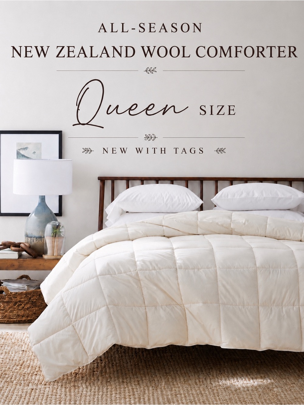 The Company Store All Seasons New Zealand Wool Comforter Full/ Queen Retail $344